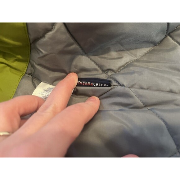 Lands’ End Women’s Petite L (14–16) Green ThermaCheck Insulated Parka + Gloves - Picture 4 of 16